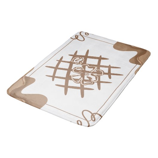 Abstrakte Grillmatte Badematte (Schrägansicht)