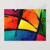Abstrakte Groovy Art Postkarte (Vorderseite)