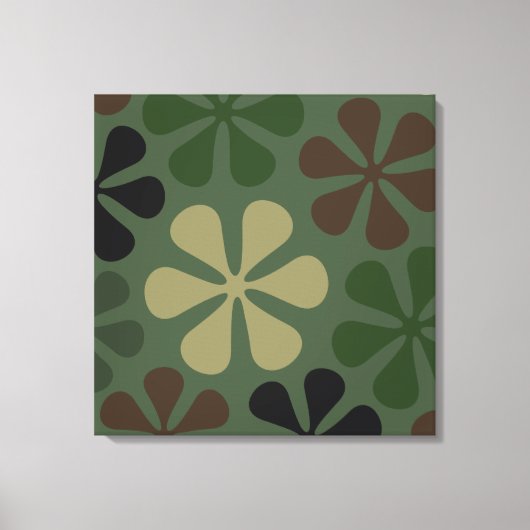 Abstrakte große Blume Camouflage Leinwanddruck (Vorderseite)