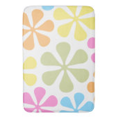 Abstrakte große Blume Helle Farbmischung Badematte (Vorderseite Vertikal)