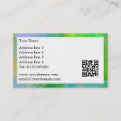 Abstrakte Grün-Explosions-Geschäfts-Karten Visitenkarte (Rückseite)