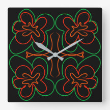 Abstrakte grün-orange Blume