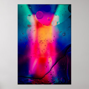 Abstrakte grün-rote Malerei Poster