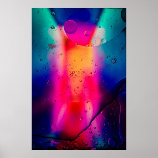 Abstrakte grün-rote Malerei Poster (Vorne)