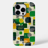 Abstrakte Grün- und Gelbblöcke mit Individuelle Na Case-Mate iPhone Hülle (Rückseite)