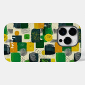 Abstrakte Grün- und Gelbblöcke mit Individuelle Na Case-Mate iPhone Hülle (Rückseite (Horizontal))