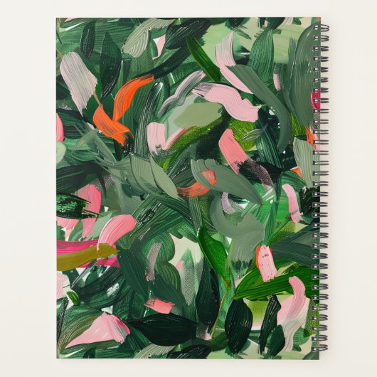 Abstrakte Grünanlage Custom 2025 Weekly Planer (Rückseite)