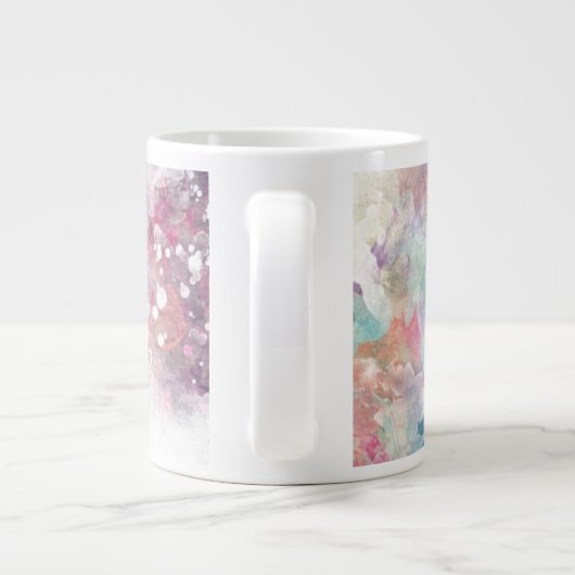 Abstrakte Grundierung mit Aquarellfarbe 2 Jumbo-Tasse (Rückseite)