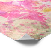 Abstrakte Grundierung mit Aquarellfarbe 2 Poster (Ecke)