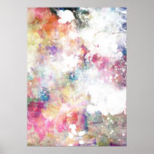 Abstrakte Grundierung mit Aquarellfarbe 2 Poster (Vorne)