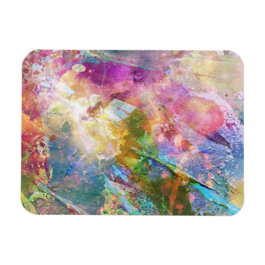 Abstrakte Grundierung mit Aquarellfarbe 3 Magnet (Horizontal)