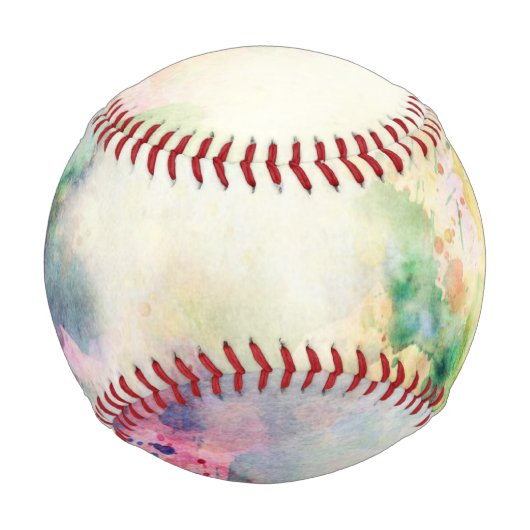 Abstrakte Grundierung mit Aquarellfarbe Baseball (Rückseite)
