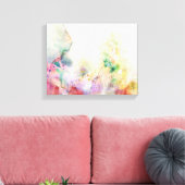 Abstrakte Grundierung mit Aquarellfarbe Leinwanddruck (Insitu (Wohnzimmer))
