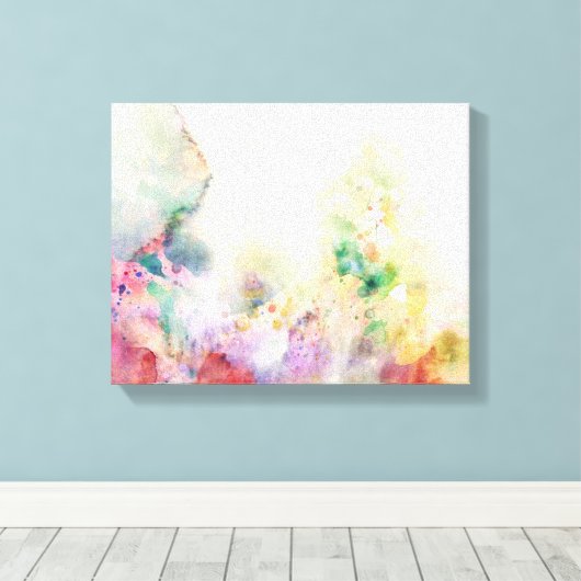 Abstrakte Grundierung mit Aquarellfarbe Leinwanddruck (Insitu (Holzboden))