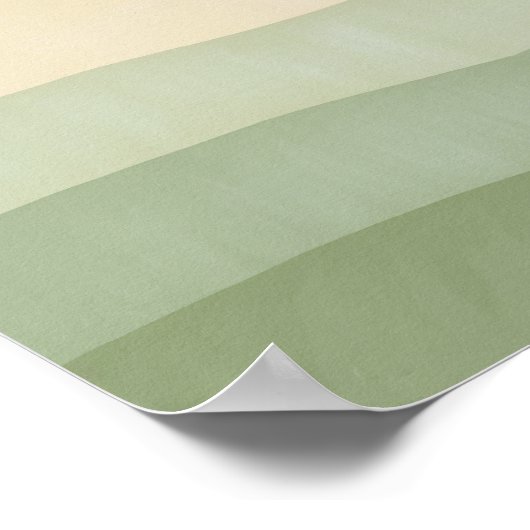 Abstrakte grüne Berge Poster (Ecke)