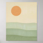 Abstrakte grüne Berge Poster (Vorne)
