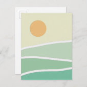Abstrakte grüne Berge Postkarte (Vorne/Hinten)
