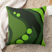 Abstrakte, grüne Bio Blütenformen Kissen (Decke)