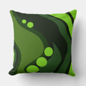 Abstrakte, grüne Bio Blütenformen Kissen (Vorderseite)