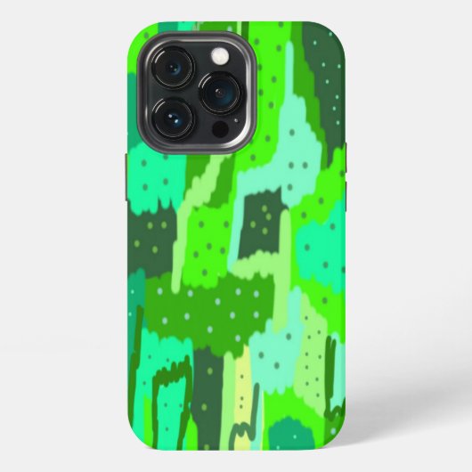 Abstrakte grüne Blätter iPhone Hülle (Hinten)