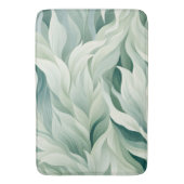 Abstrakte grüne Blätter Muster-Hintergrund Badematte (Vorderseite Vertikal)