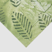 Abstrakte grüne Blätter Seidenpapier (Detail)