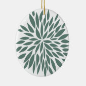 Abstrakte grüne Blume Keramikornament (Rechts)