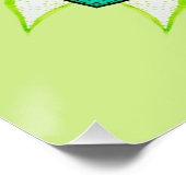 Abstrakte grüne Blume Mandala Poster (Ecke)