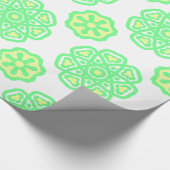 abstrakte grüne Blume nahtlos Geschenkpapier (Ecke)