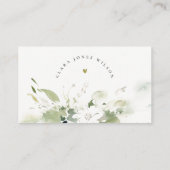 Abstrakte grüne Blütendusche Kinderdusche Begleitkarte (Rückseite)