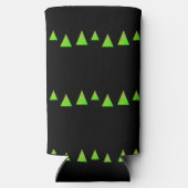 Abstrakte grüne Dreiecke in Schwarz Selters Dosenkühler (Rückseite)