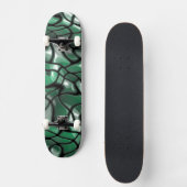 Abstrakte Grüne Edelsteine Skateboard (Vorderseite)