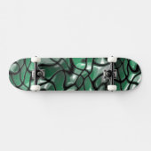 Abstrakte Grüne Edelsteine Skateboard (Horizontal)