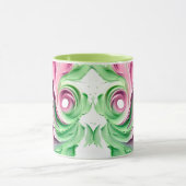 ABSTRAKTE GRÜNE FARBE SYMMETRISCHE MOTIVE TASSE (Zentrum)