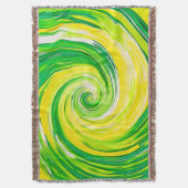 Abstrakte grüne gelbe Spiralkunst Decke (Vorderseite Vertikal)