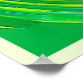 Abstrakte grüne gelbe Spiralkunst Poster (Ecke)