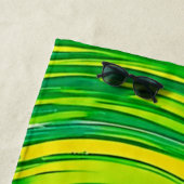Abstrakte grüne gelbe Spiralkunst Strandtuch (Beispiel)
