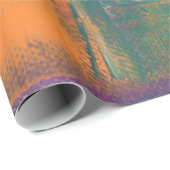 Abstrakte, grüne, gelbe und rote Malerei Geschenkpapier (Rolleneckpunkt)