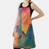 Abstrakte, grüne, gelbe und rote Malerei Schürze (InSitu)