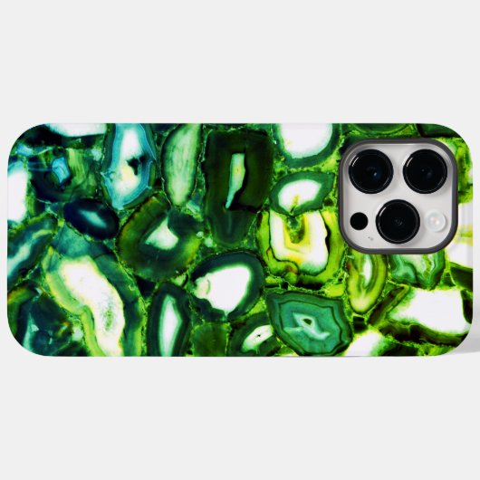 Abstrakte grüne Geode, grüner Edelstein Case-Mate iPhone Hülle (Rückseite (Horizontal))