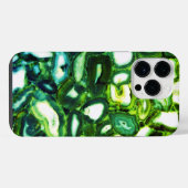Abstrakte grüne Geode, grüner Edelstein iPhone Hülle (Rückseite (Horizontal))