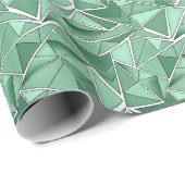 Abstrakte grüne geometrische Form  Geschenkpapier (Rolleneckpunkt)