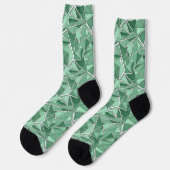 Abstrakte grüne geometrische Formen Socken (Linkes Detail)