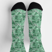 Abstrakte grüne geometrische Formen Socken (Oben)