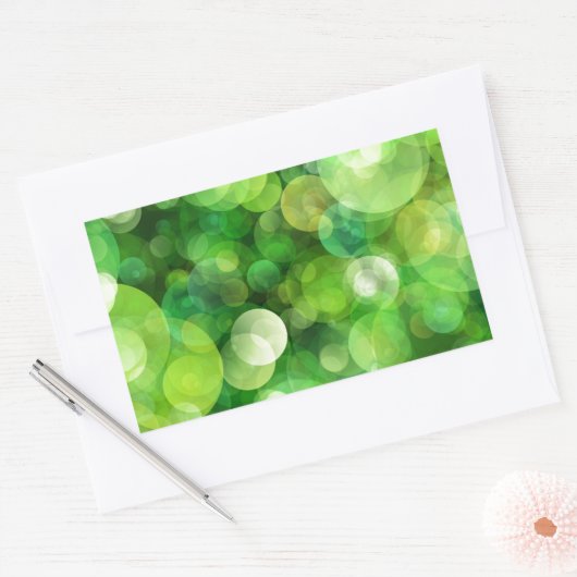 Abstrakte grüne Gepunktete Bereiche Rechteckiger Aufkleber (Umschlag)
