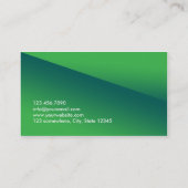 Abstrakte grüne Klempner-Geschäfts-Karte Visitenkarte (Rückseite)