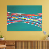 Abstrakte Grüne Kunst Moderne Leinwanddruck (Insitu (Wohnzimmer))