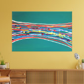 Abstrakte Grüne Kunst Moderne Leinwanddruck (Insitu (Wohnzimmer))