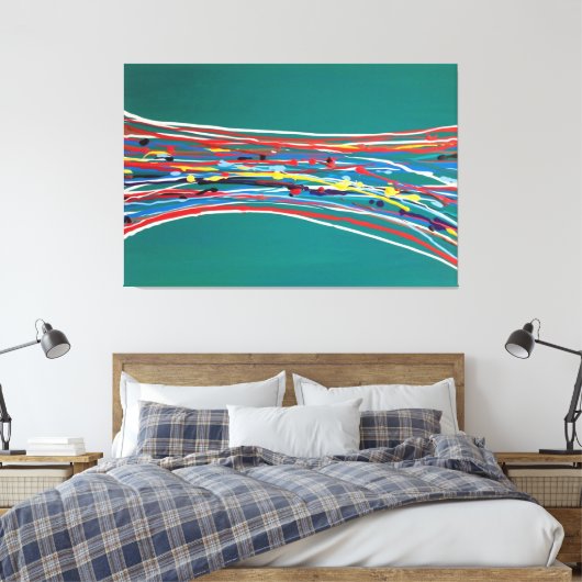 Abstrakte Grüne Kunst Moderne Leinwanddruck (Insitu (Schlafzimmer))