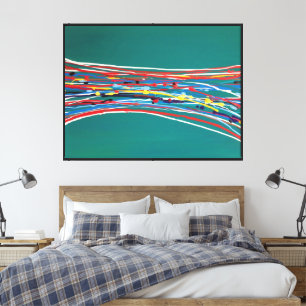 Abstrakte Grüne Kunst Moderne Leinwanddruck